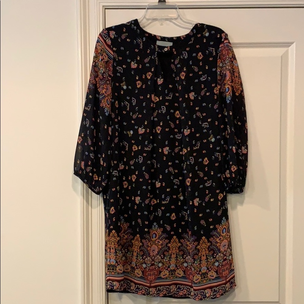 Black floral dress